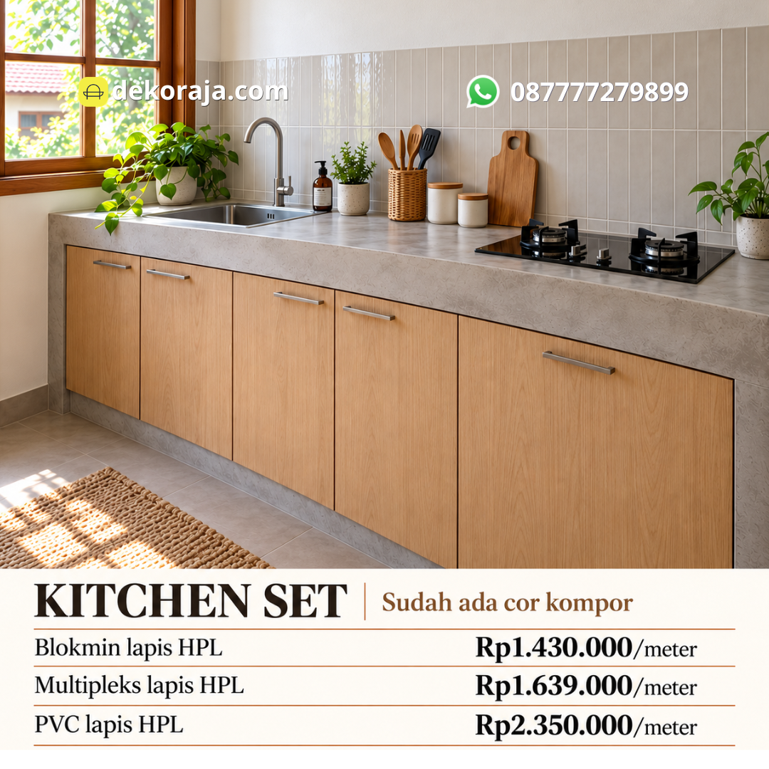 Ilustrasi Kitchen Set Ada Cor Kompor