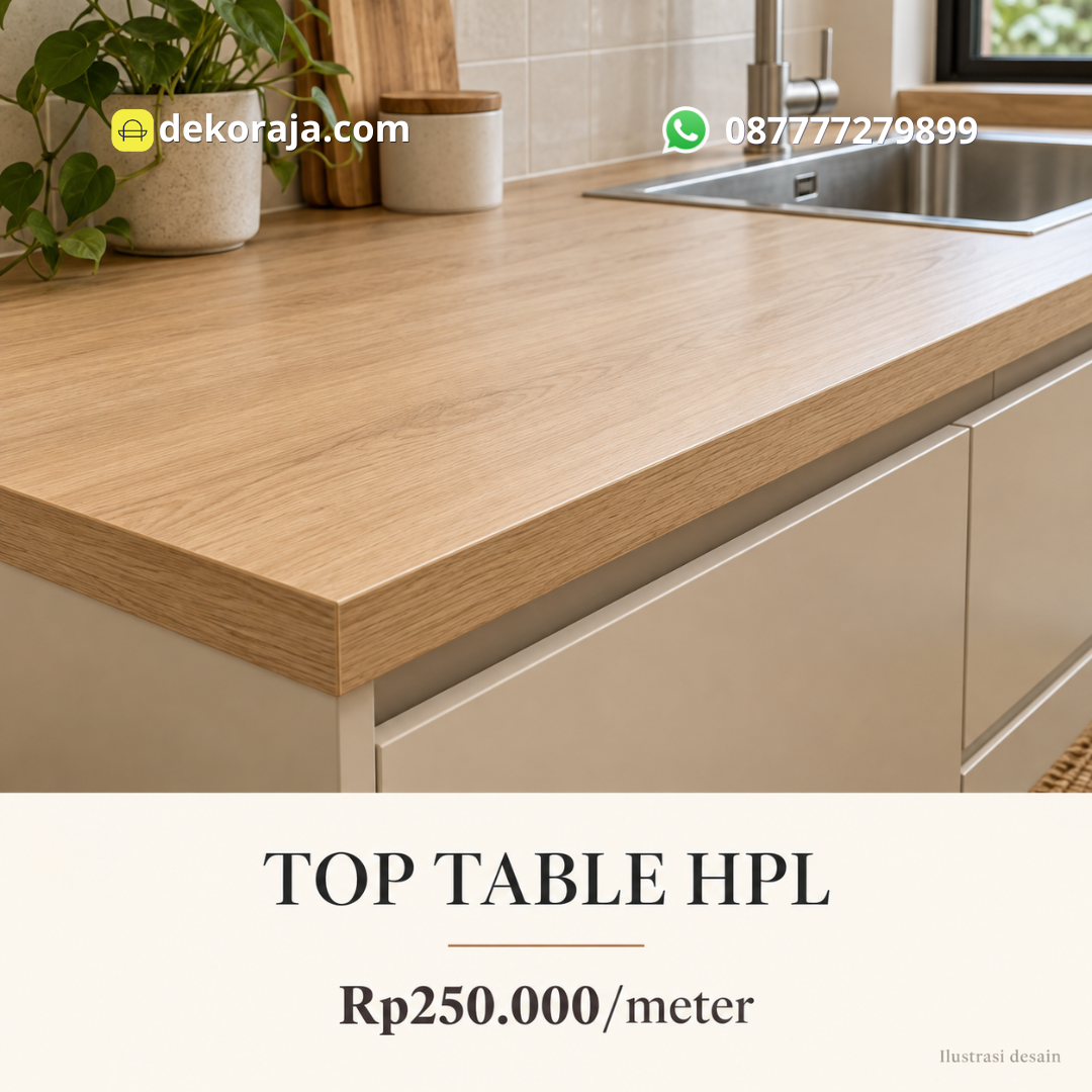 Ilustrasi Top Table HPL