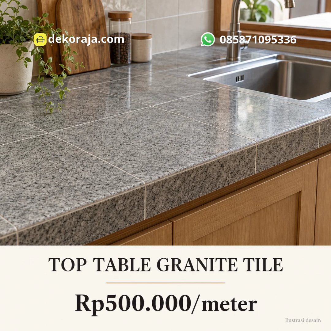 Ilustrasi Top Table Granite Tile